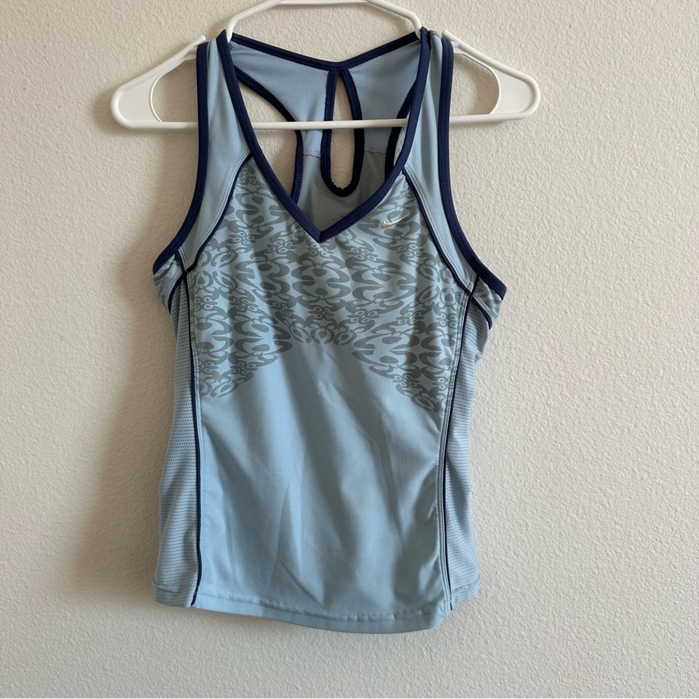 Nike Blue and Gray Athletic Tank Top